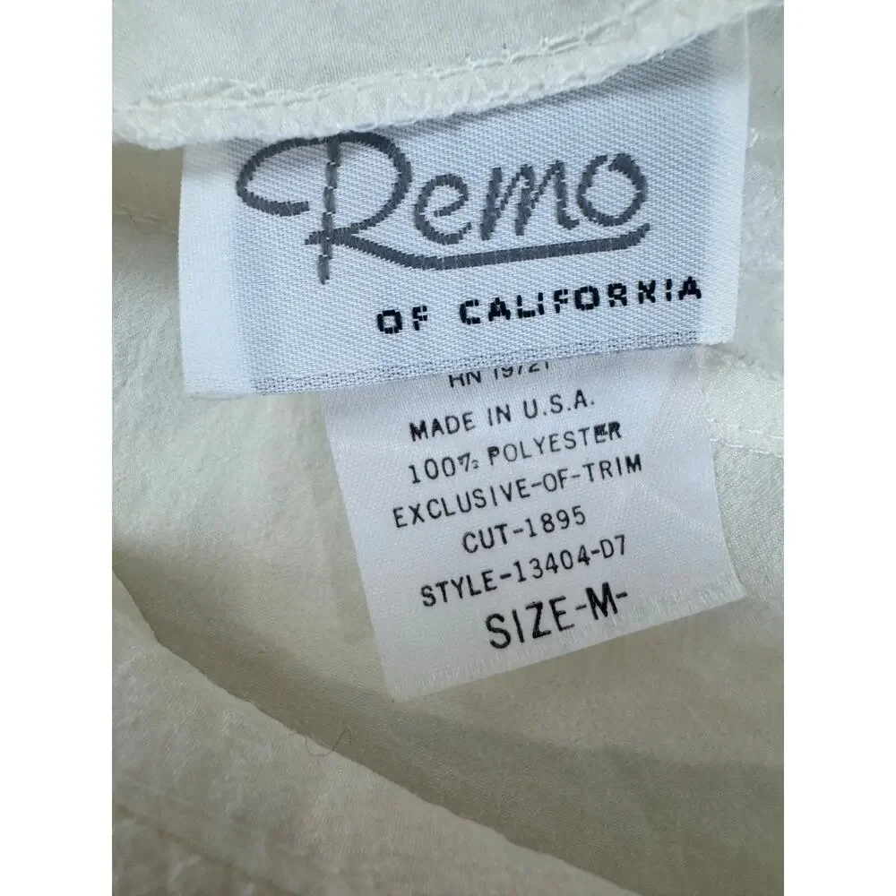 Vintage‎ Remo Of California Dynasty White Lace & Satin Sweatshirt Size M 80s 90s